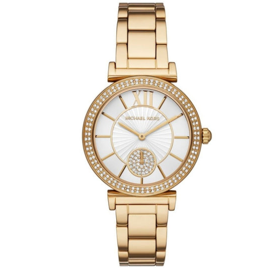 Michael Kors Abbey Three-Hand Gold-Tone Stainless Steel Ladies Watch