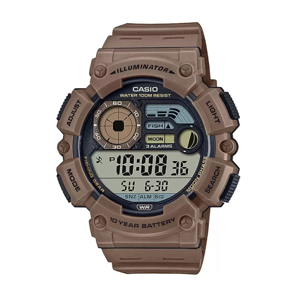 Casio Digital Brown Dial Unisex's Watch-WS-1500H-5AVDF