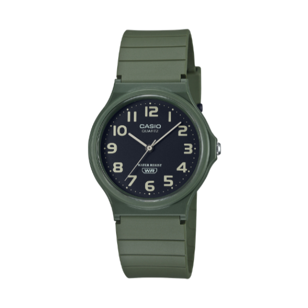 Casio Standard Analogue Round Green Watch (MQ-24UC-3BDF)