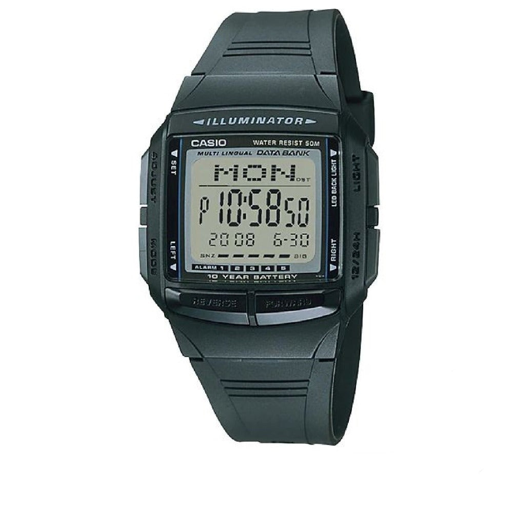 Casio Retro Databank Black Digi Watch - DB-36-1AVDF