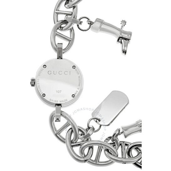 GUCCI 107 Series Ladies Charm Bracelet Watch YA107503
