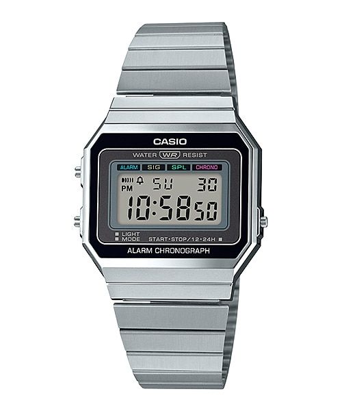 Casio Men's Retro Digital Square Watch - Silver B650WD-1ADF