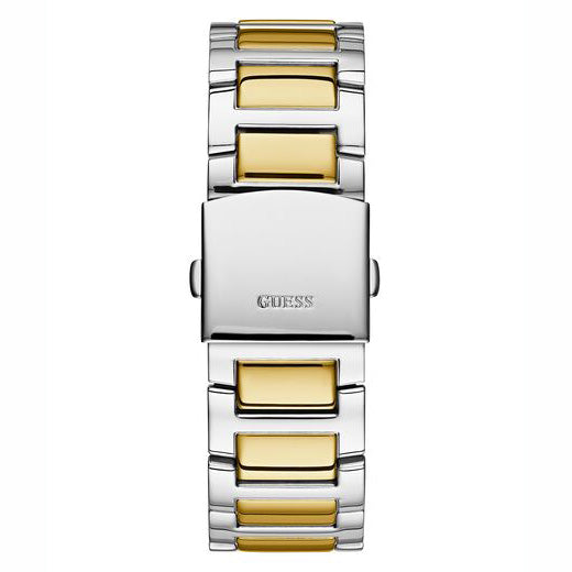 GUESS SILVER TONE/GOLD TONE CASE STAINLESS STEEL WATCH