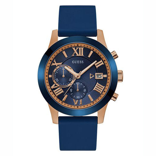 GUESS ROSE GOLD SILICONE WATCH