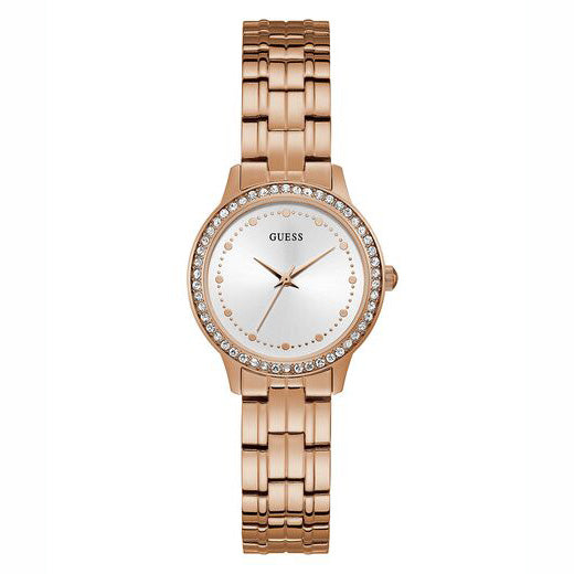 GUESS ROSE GOLD TONE STAINLESS STEEL WATCH