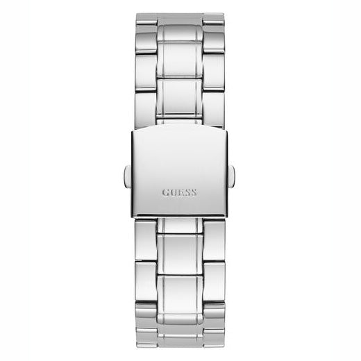 GUESS SILVER TONE CASE SILVER TONE STAINLESS STEEL WATCH