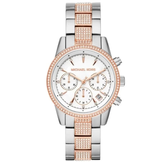Michael Kors Ritz Chronograph Two-Tone Stainless Steel Ladies Watch