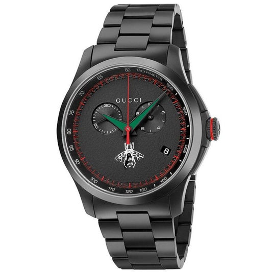 Gucci G-Timeless Chronograph Black Dial Men's Watch - YA126269