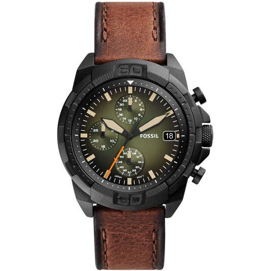 Fossil Bronson Chronograph Luggage Eco Leather Men's Watch - FS5856